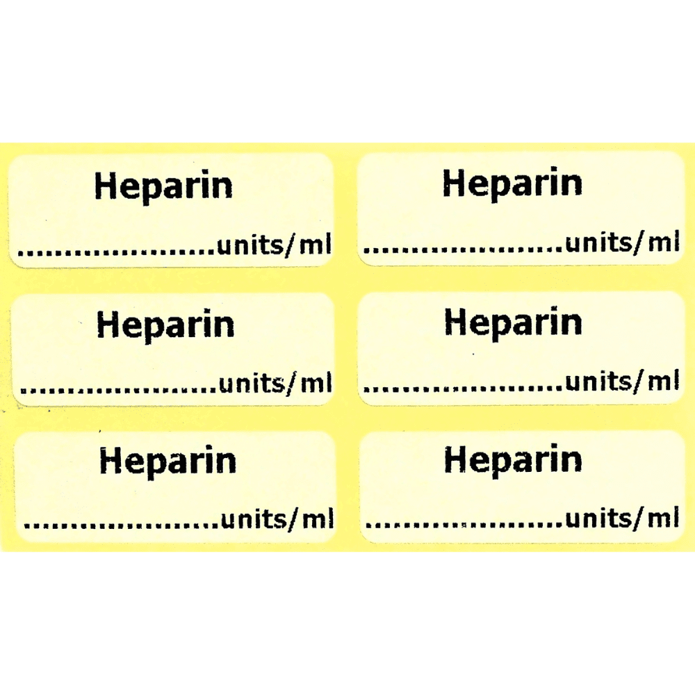 Heparin labels