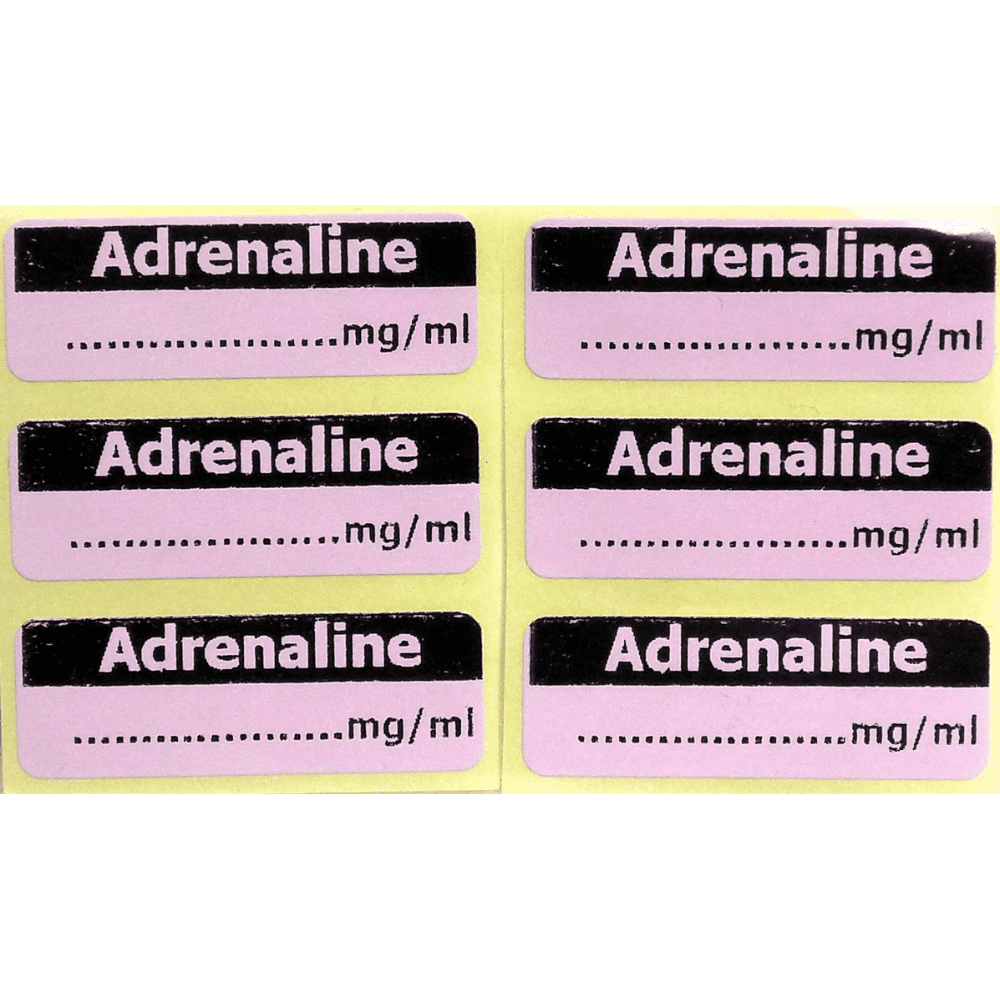 Adrenaline label Adrenaline label