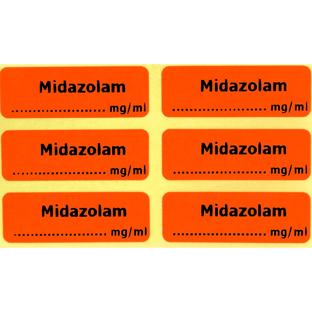 Midazolam label Midazolam label