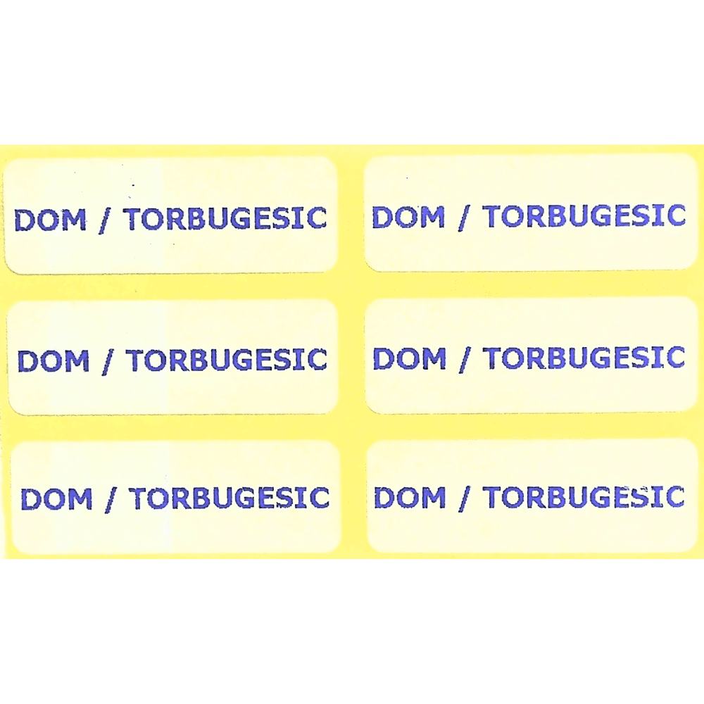 Dom torbugesic label
