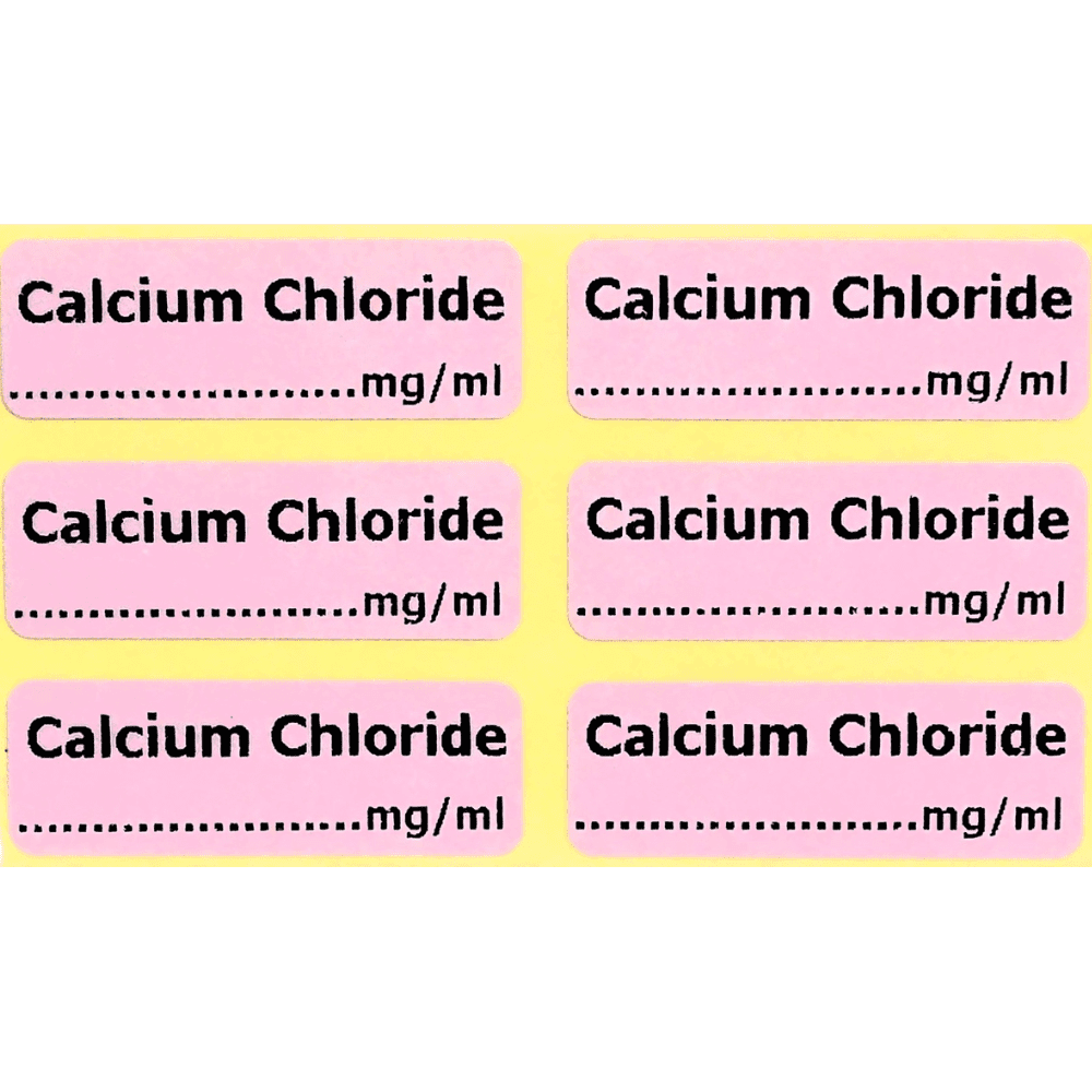 Calcium chloride labels