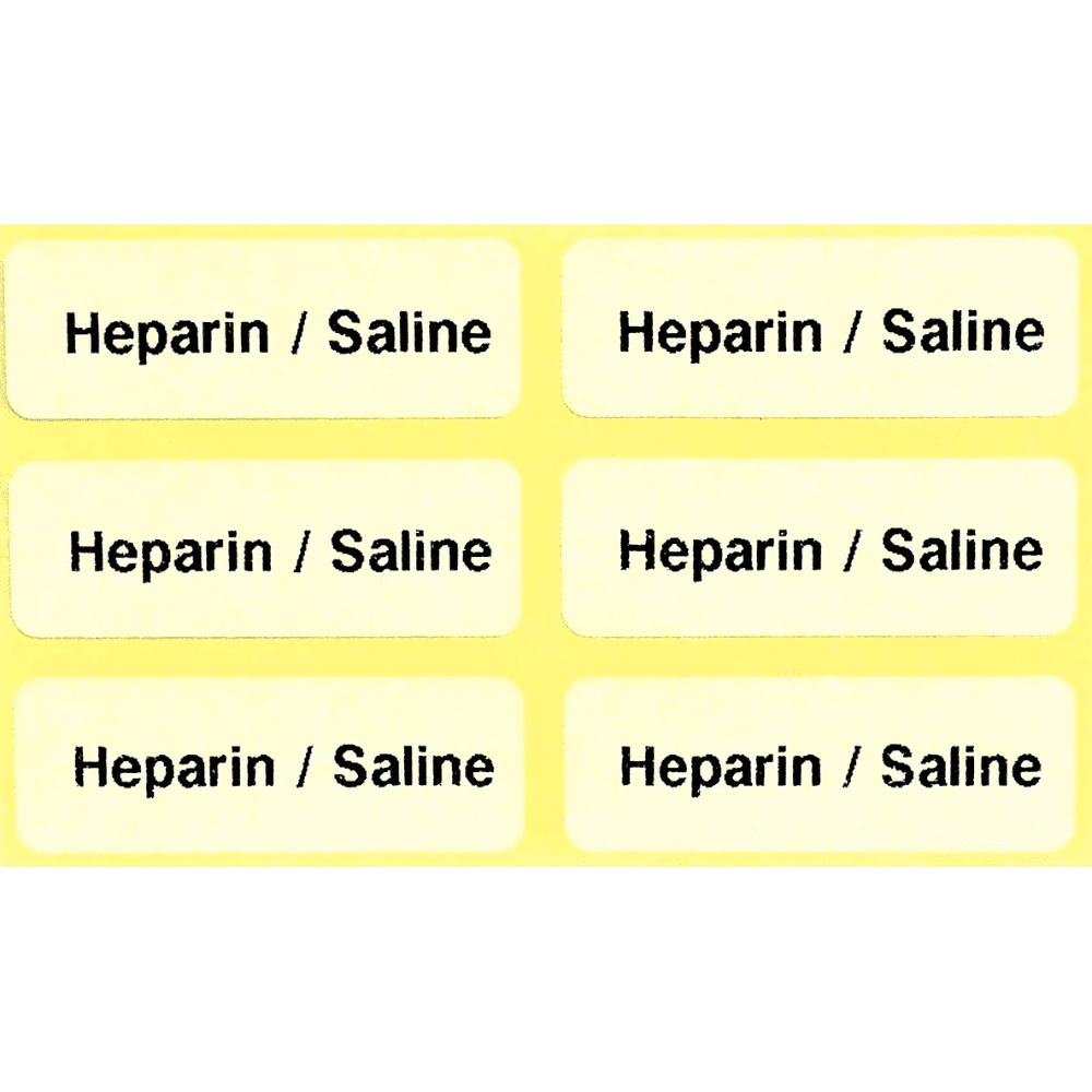 Heparin saline labels Heparin saline labels