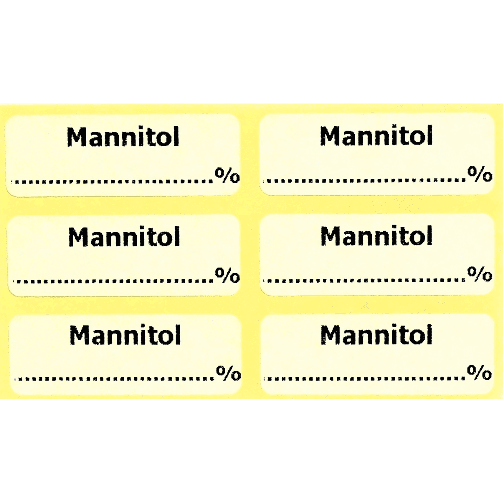 Mannitol labels