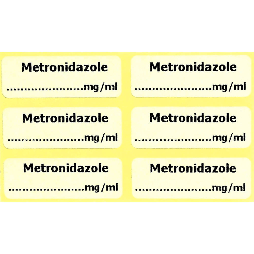 Metronidazole labels