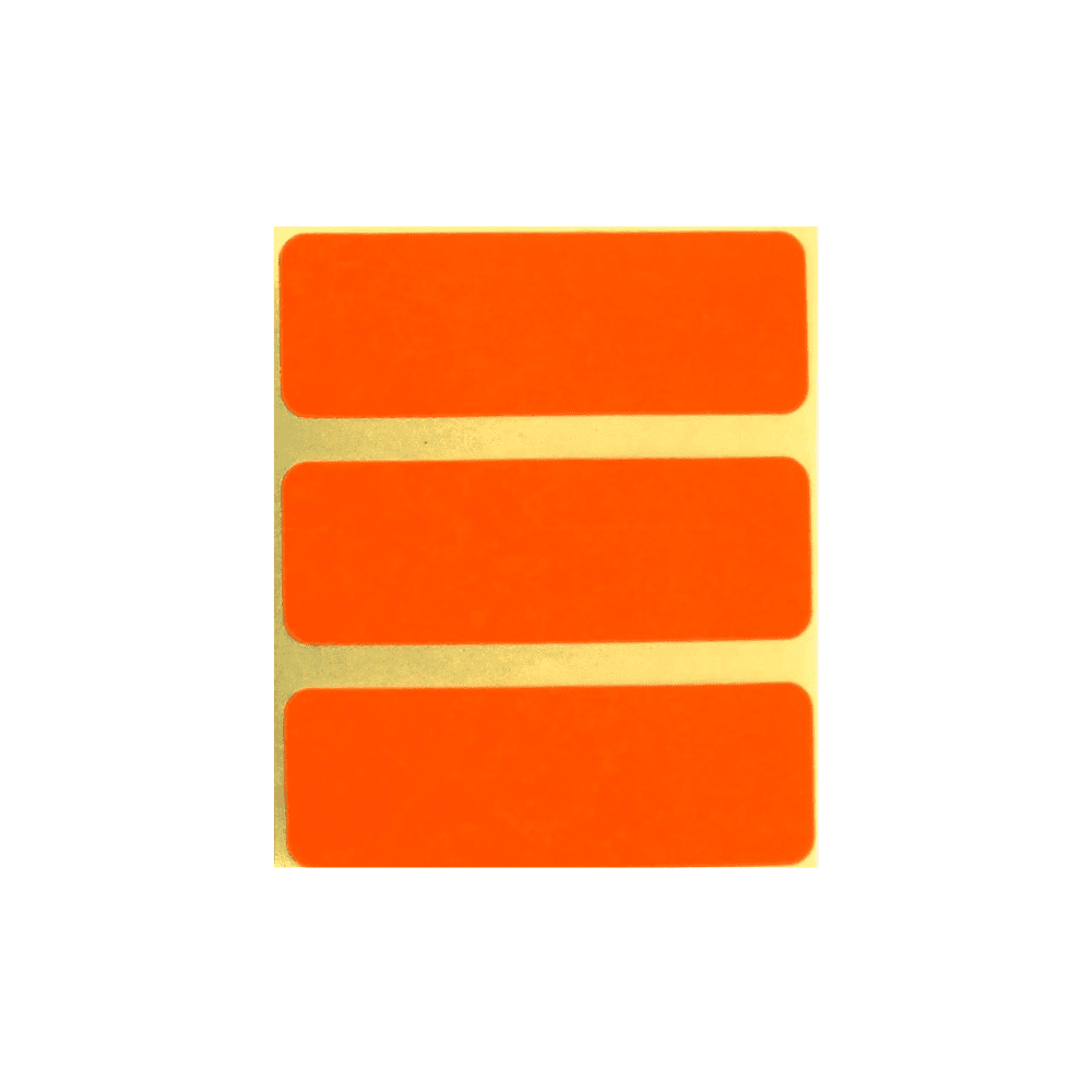 Blank orange syringe labels box of 400