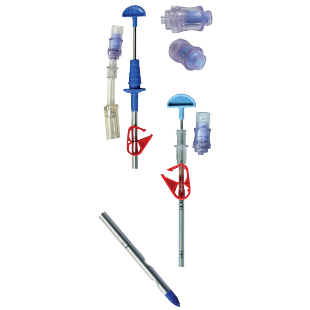 Needle free trochar chest drain kits