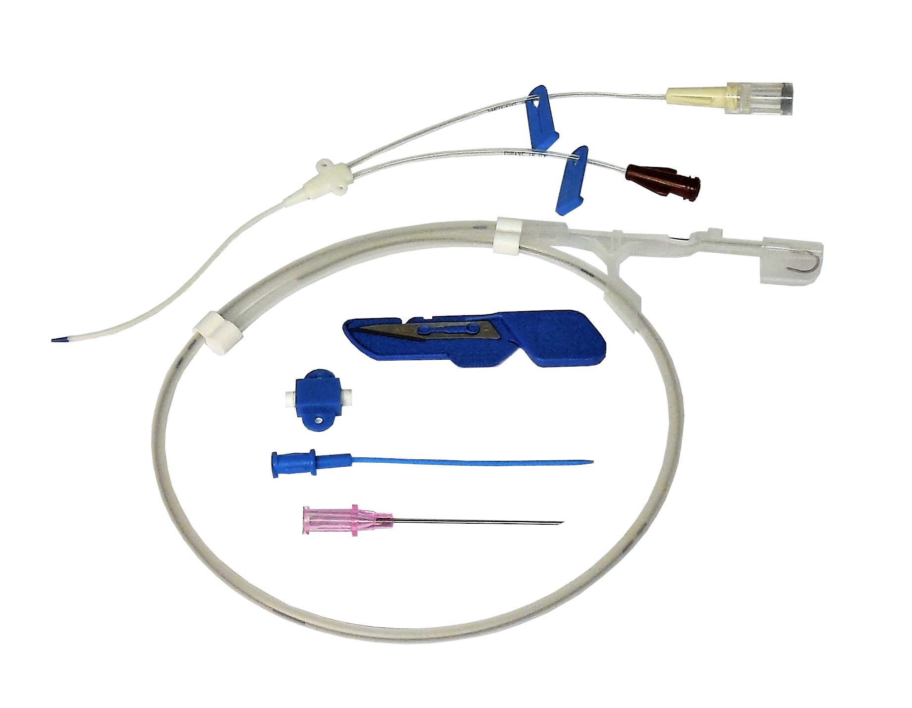 Jugular catheter double lumen full set