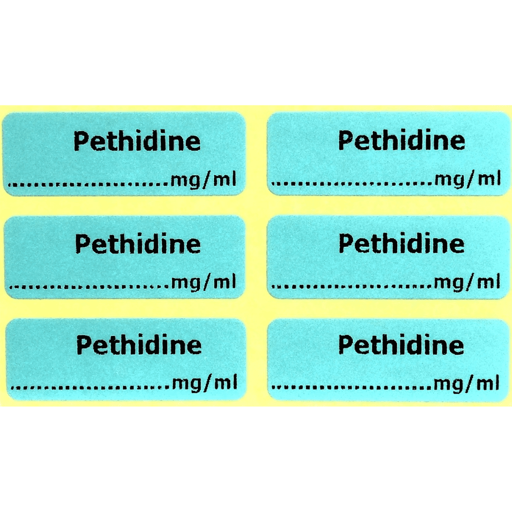 Pethidine labels Pethidine labels