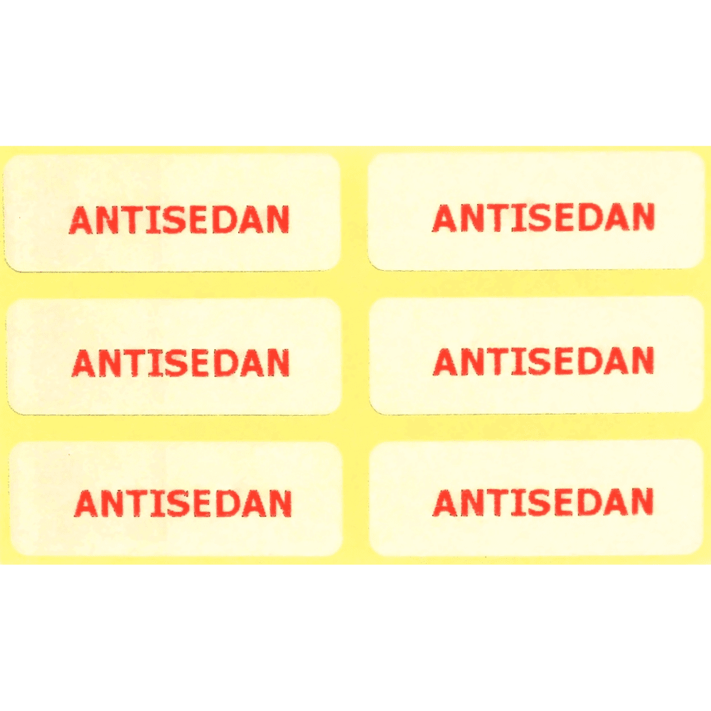 Antisedan label Antisedan label