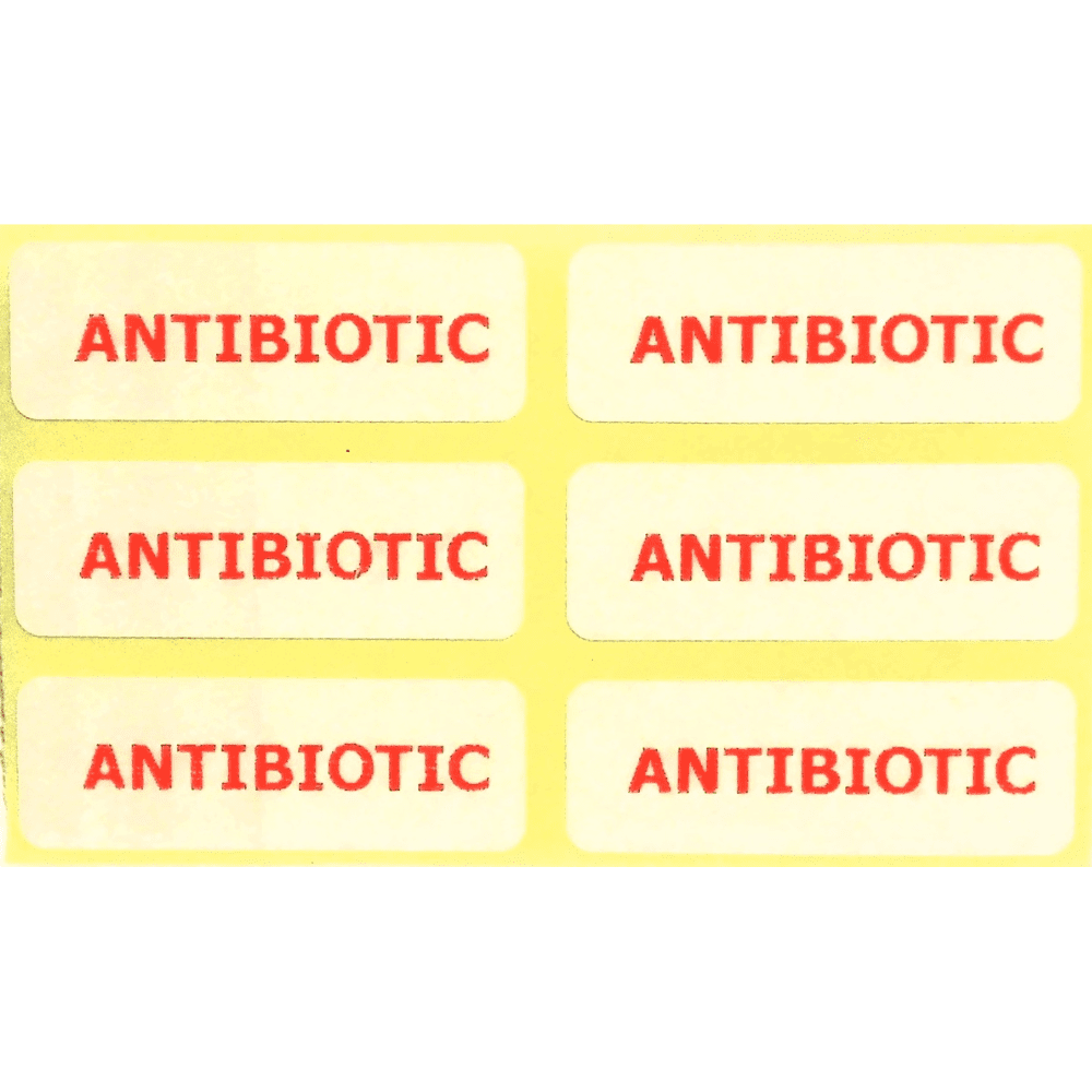Antibiotic label Antibiotic label