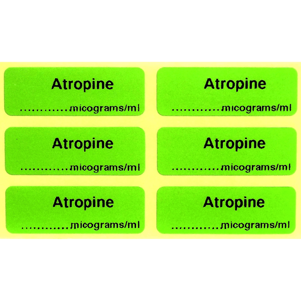 Atropine label