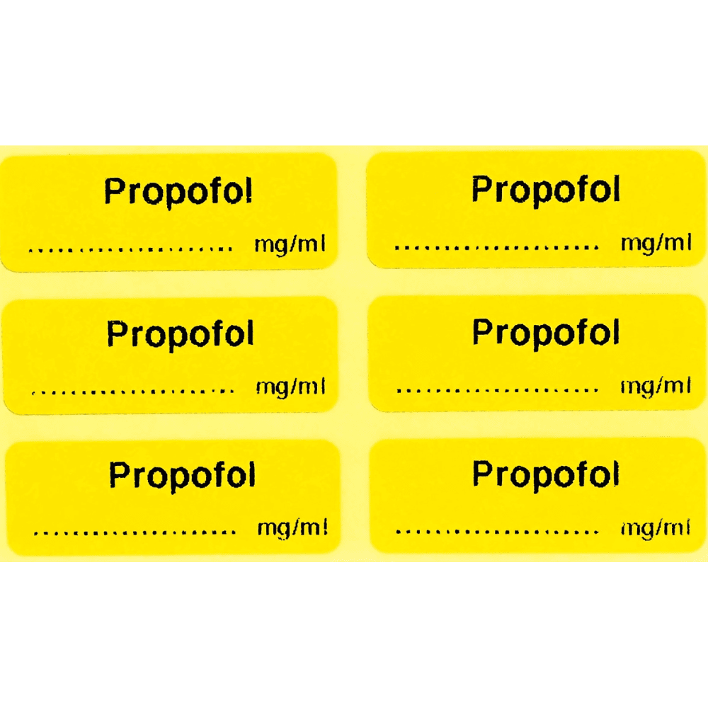 Propofol labels