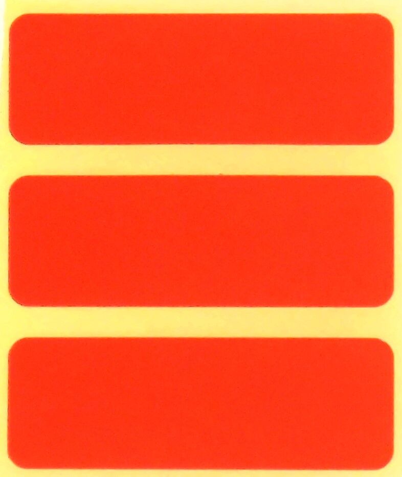 Blank red syringe labels