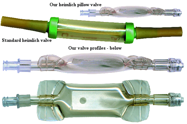 Heimlich pillow valve Heimlich pillow valve