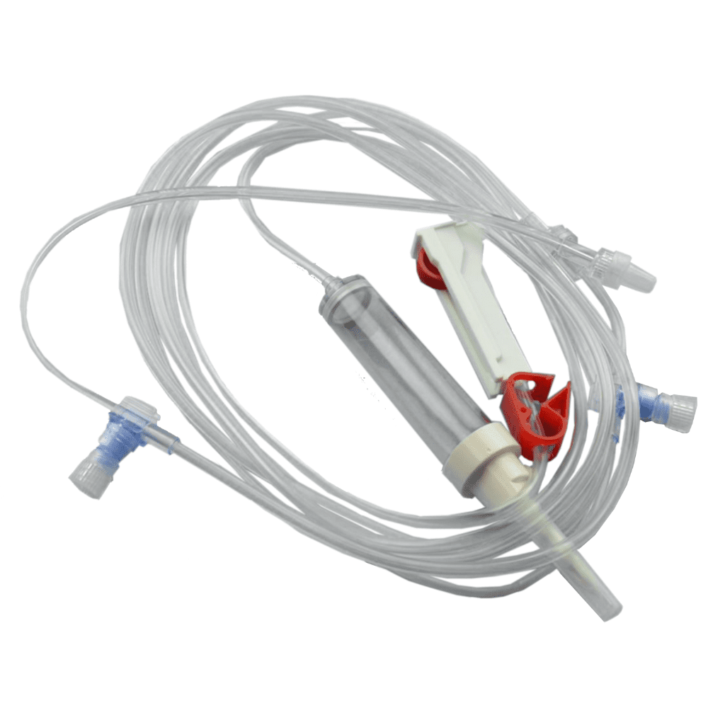 Standard twin t port needle free giving set